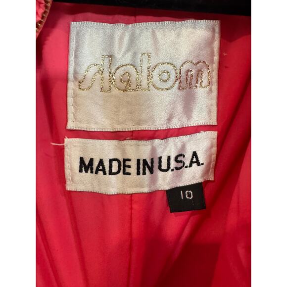 Vintage 80s Slalom Vibrant Pink Retro Ski Suit - Size 10 - USA Made - Picture 8 of 10